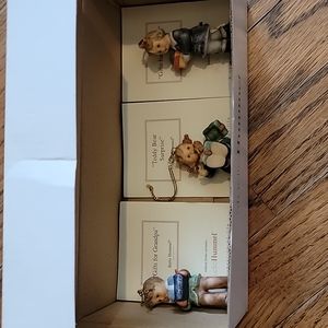 Hummel ornaments with certificates and box 3 ornaments